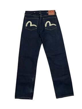 Evisu Japanese Selvedge Denim Jeans Hand Painted Seagull Lot 0002 32 Actual 31”